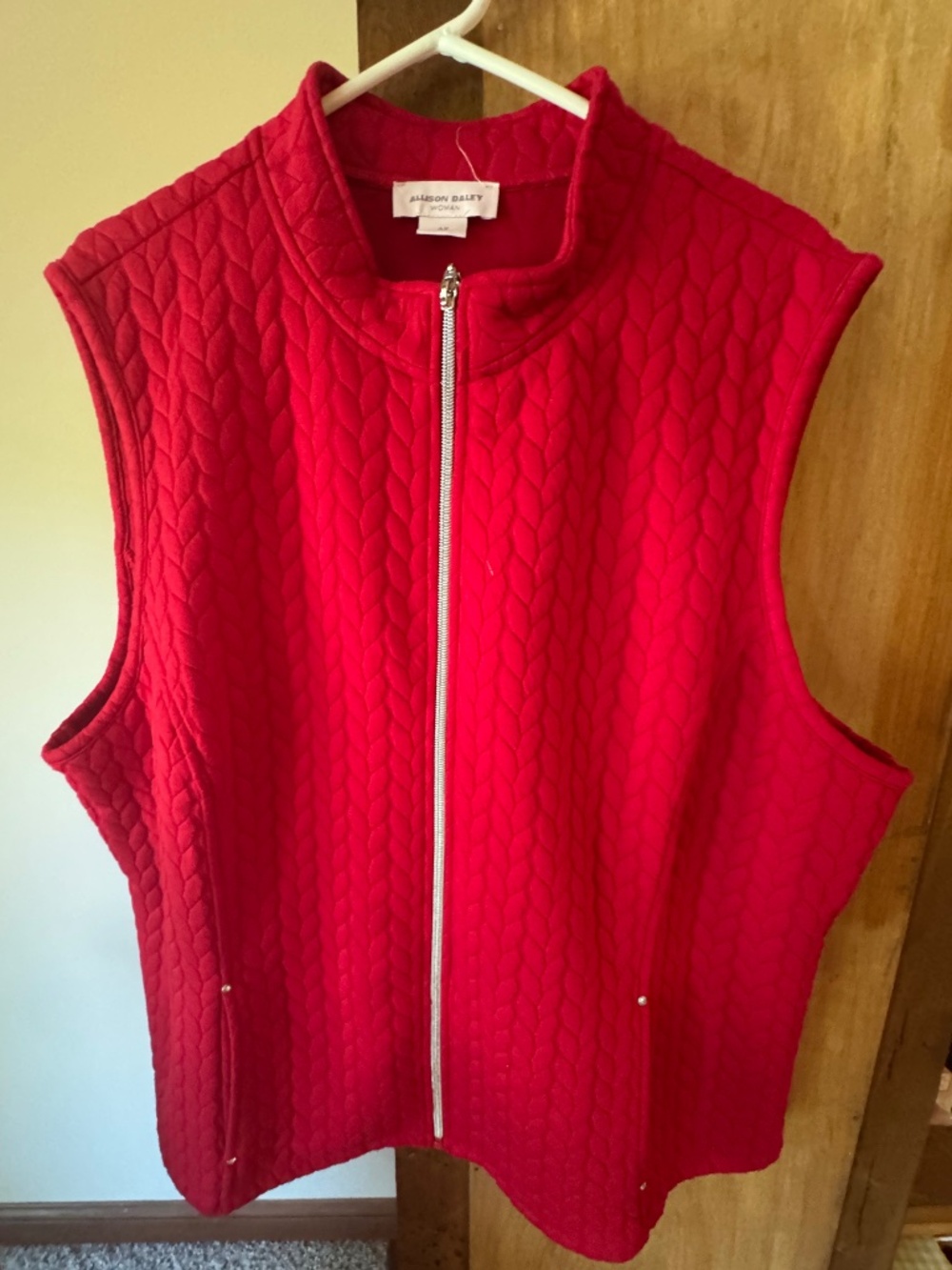 Allison Daley Red Zip Vest